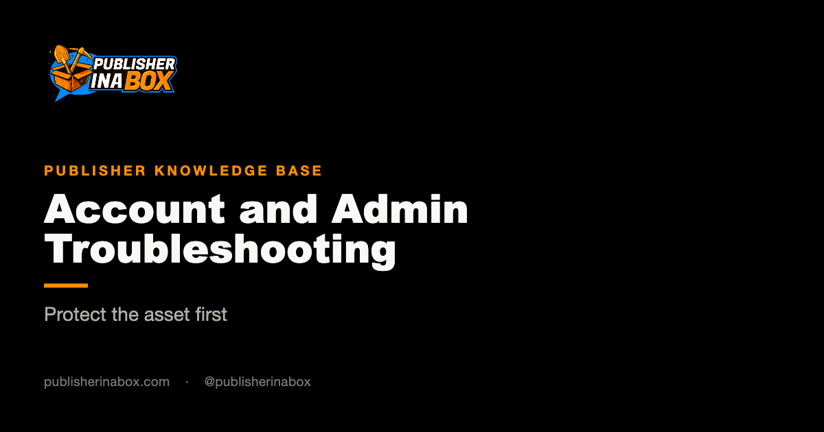 Facebook Account and Admin Troubleshooting for Publishers in 2026