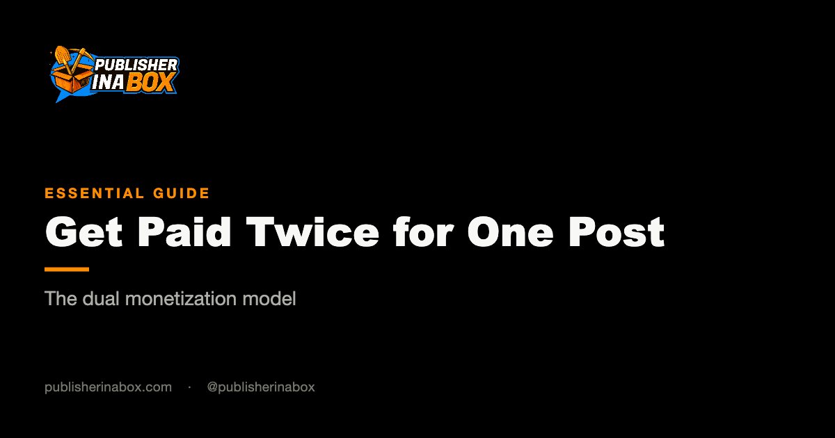 The Dual Monetization Model: Get Paid Twice for the Same Facebook Content in 2026