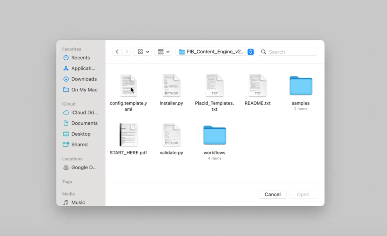 Pick the first file